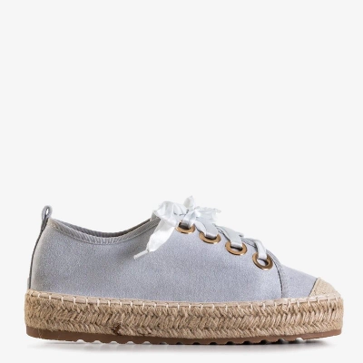 Gray women's sneakers a'la espadrilles Naoko - Shoes