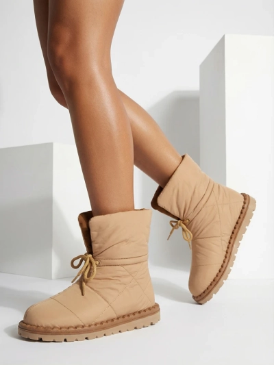 Royalfashion Women's slip-on snow boots in brown Nevonsis