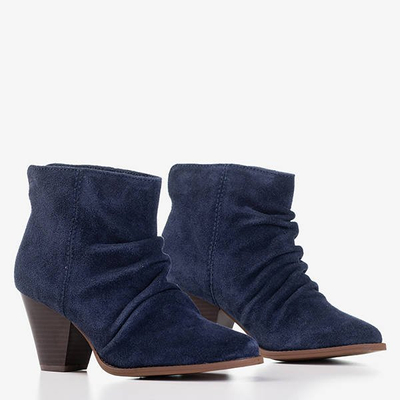 Navy low heel ankle boots Holtien - Shoes