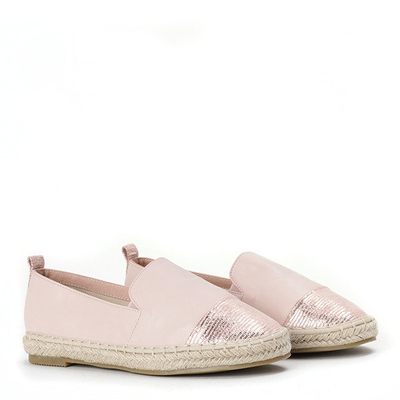 Różowe espadryle z ozdobnym noskiem Mackenzie - Obuwie