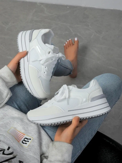 Royalfashion Women's sports sneakers on a platform Revided