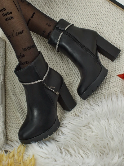 Women's Eco-Leather Heeled Ankle Boots Marellin