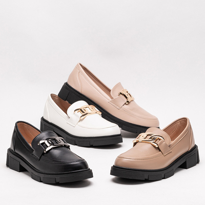 Shoes with a chain in black Semla - Shoes