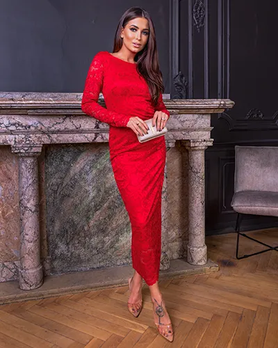 Royalfashion Sieviešu šūnveida vidējslēgi kleita