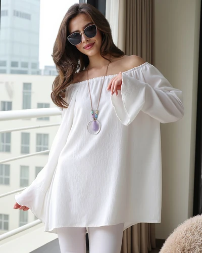 Royalfashion Women's off-the-shoulder blouse with ruffles