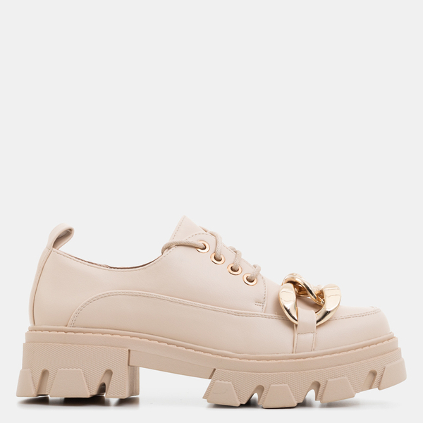 Bēšas plakanas kurpes Eqoia - Apavi