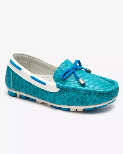 Бирюзовые детские мокасины Dannad- Footwear