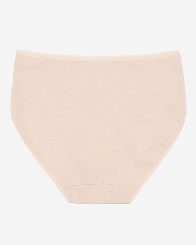 Beige cotton women's knickers with hearts - Underwear