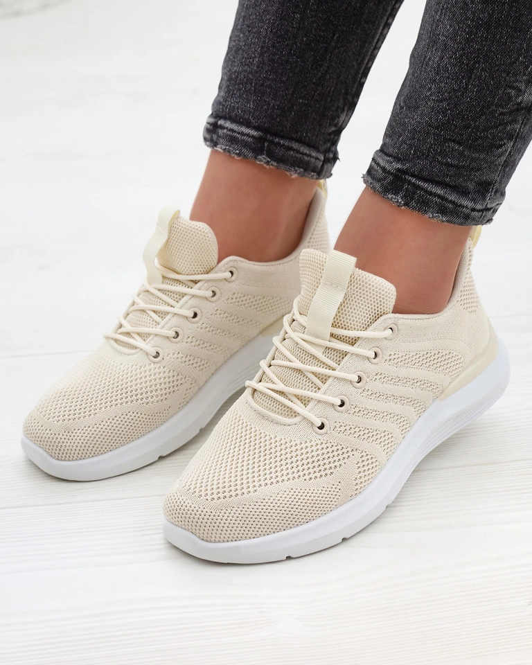 Krēmkrāsas sieviešu auduma sporta apavi Bofia - Apavi