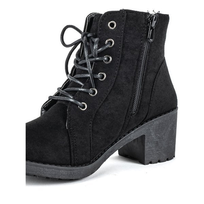 Black ankle boots on a higher post Nemesis - Footwear