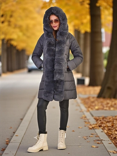 Royalfashion Sieviešu jaka ar atņemamām piedurknēm