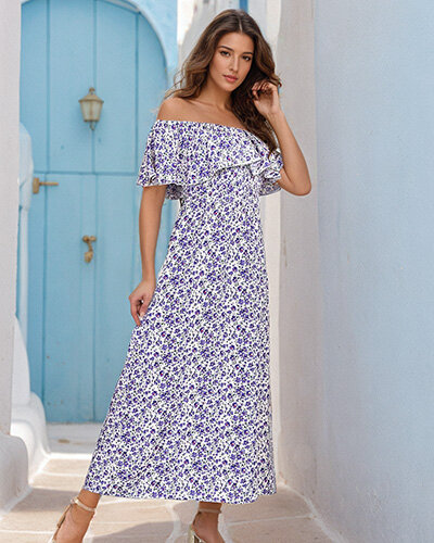 Royalfashion Women's midi dress a'la hiszpanka