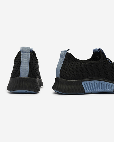 Black women's sports shoes with blue inserts Keteti - Footwear