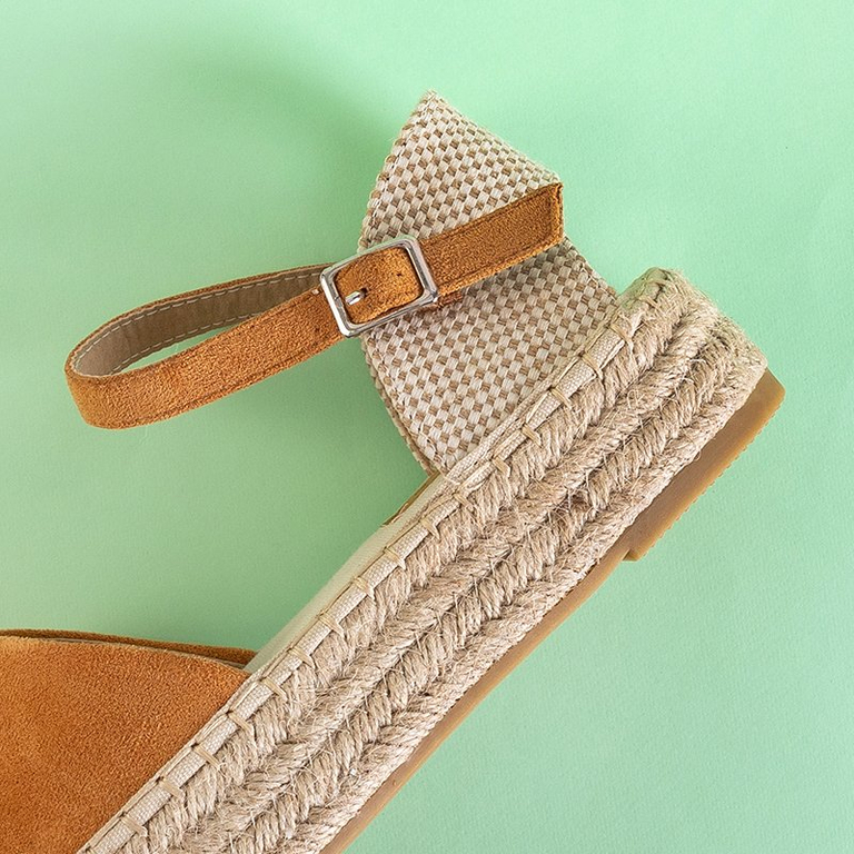 Brown women's platform sandals Almira - Footwear