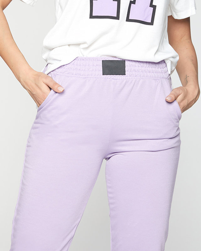Women's purple and white sports set - Clothing