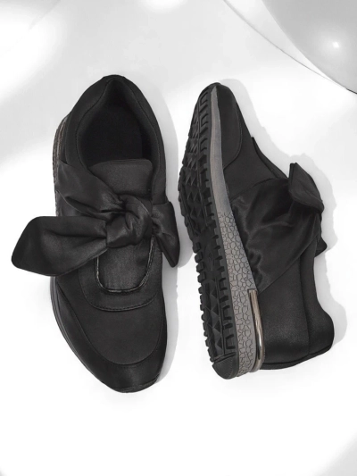 Royalfashion Women's Sneakers with Bow Socca