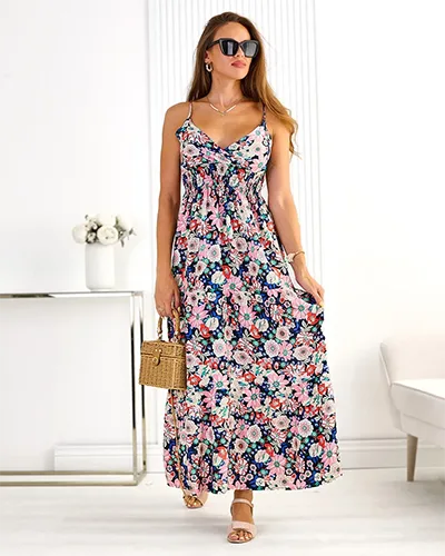 Royalfashion Sieviešu kokvilnas midi kleita