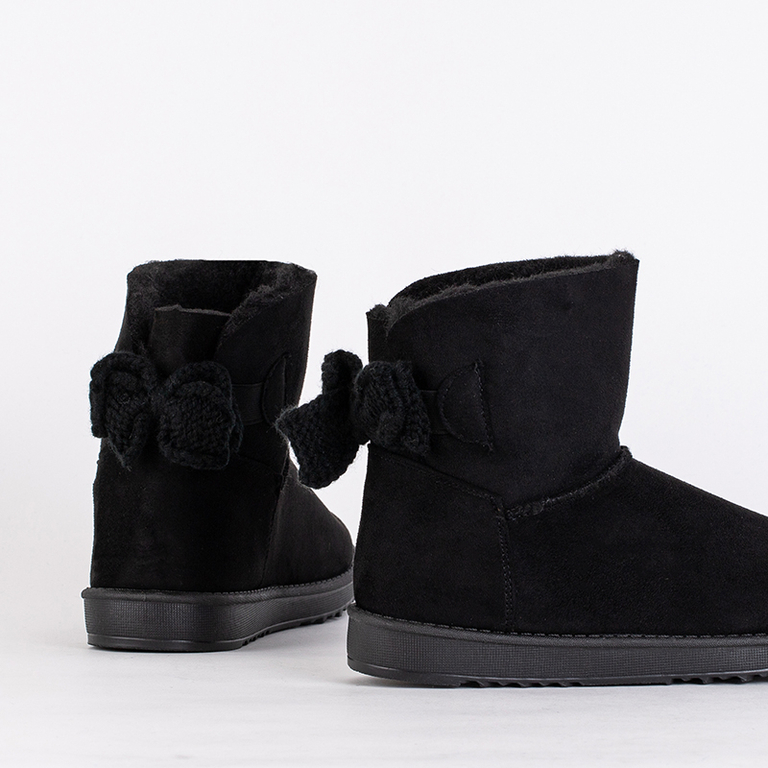 Women's Aurelia Black Flat Heel Boots