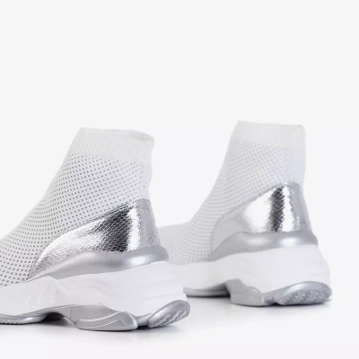 OUTLET White high-top sports shoes from Lupine - Footwear