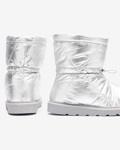 Silver women's insulated boots a'la snow boots Kaliolen - Footwear