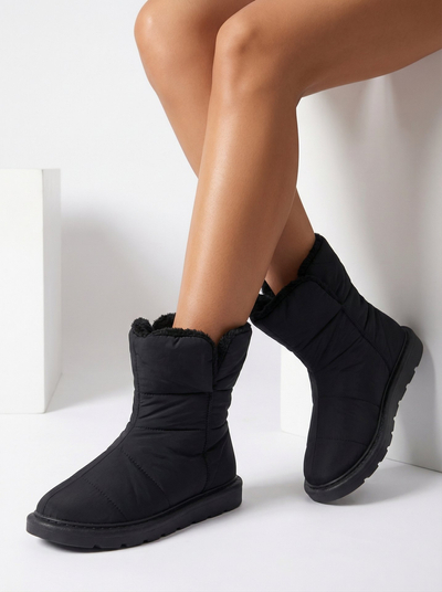 Luna Elegante Winter Ankle Boots in Black