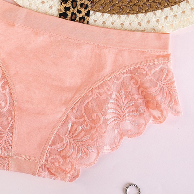 Powder women's panties with lace - Underwear