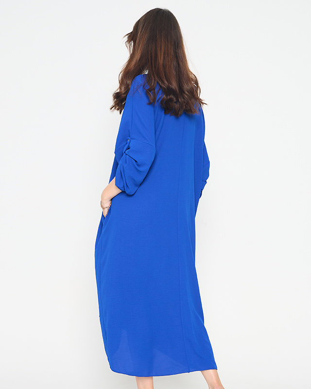 Cobalt women's oversize midi dress - Clothing