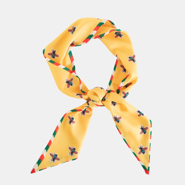 Patterned women's scarf in yellow - Handkerchiefs