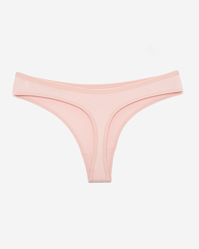Pink women's thong with an inscription - Underwear