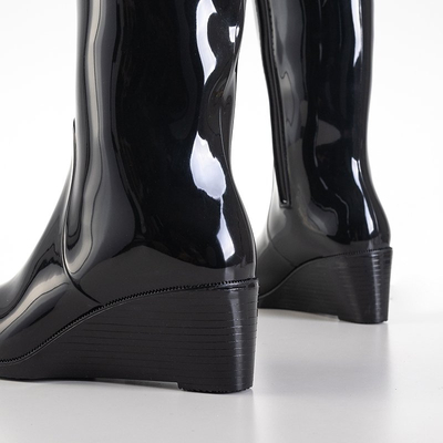 Black women's wellingtons on a heel Genofa - Footwear