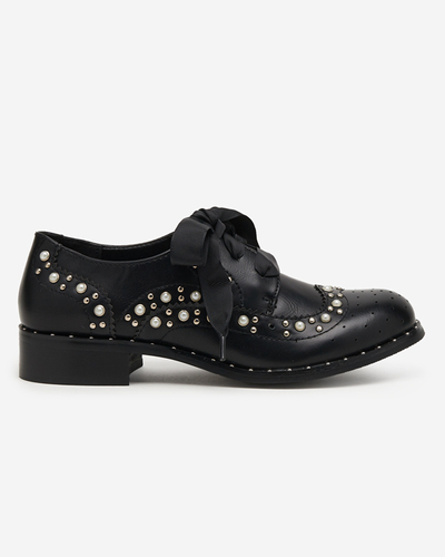 Black women's shoes with pearls Savhirda - Footwear
