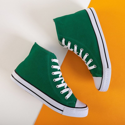 Green men's high-top sneakers Mishay - Footwear