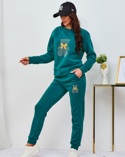 Royalfashion Green women's insulated tracksuit set with print