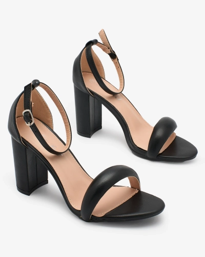 Royalfashion Black Women's Vefre High Stiletto Sandals