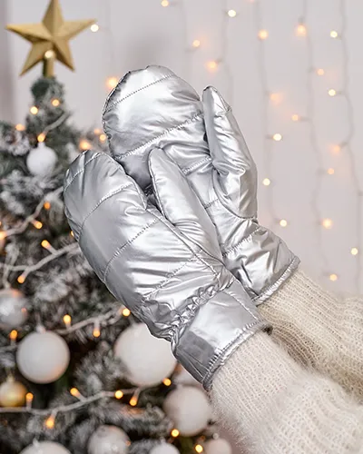 Женские серебряные перчатки Royalfashion