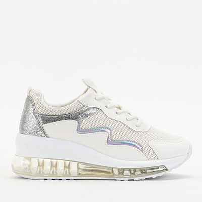 OUTLET Cream women's sports shoes on a wedge Runiso - Footwear