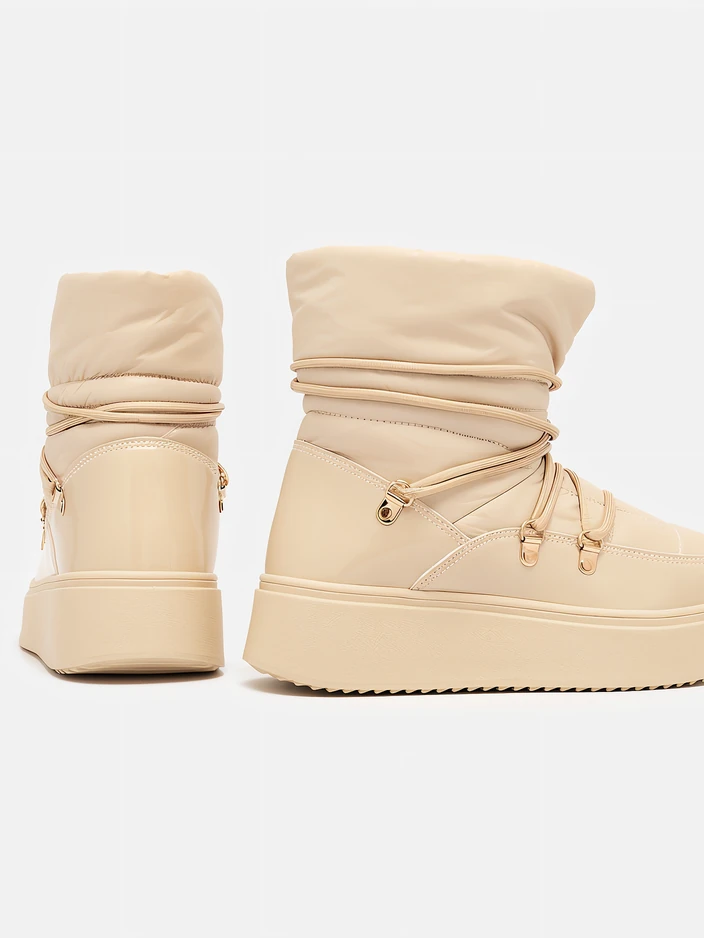 Royalfashion Sieviešu sniega zābaki bēšā krāsā Dabenda