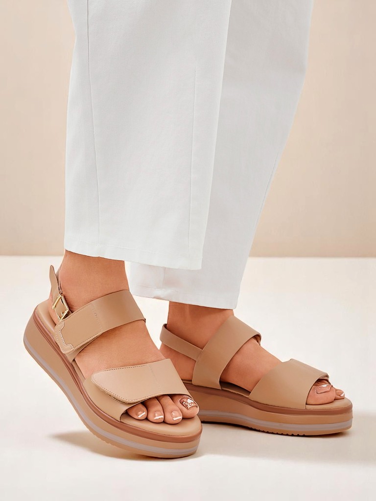 Royalfashion Sieviešu sandales ar biezāku zoli Tulipp