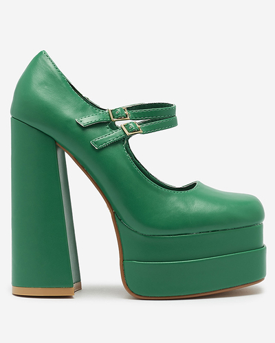 Green women's high stiletto pumps Edisa - Footwear