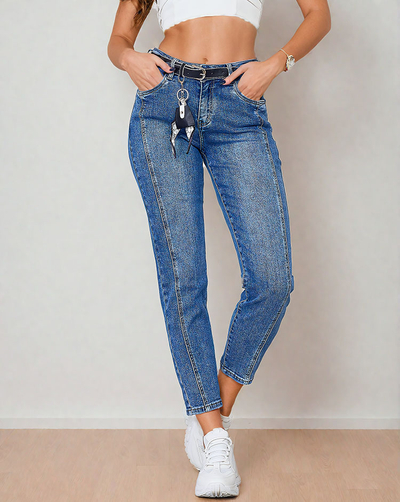 Royalfashion Women's denim boyfriend pants