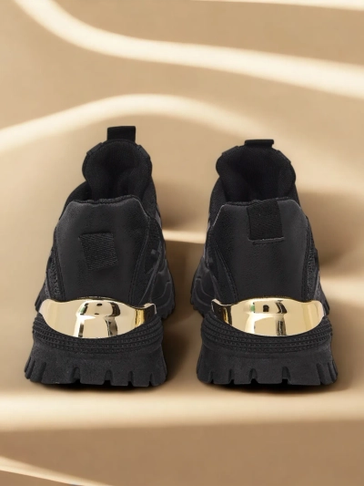 Stilosa Luma Czarne Sneakersy Damskie z Ekologicznej Skóry