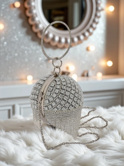 Royalfashion Women's Ball Handbag with Zirconia Velora Bloom