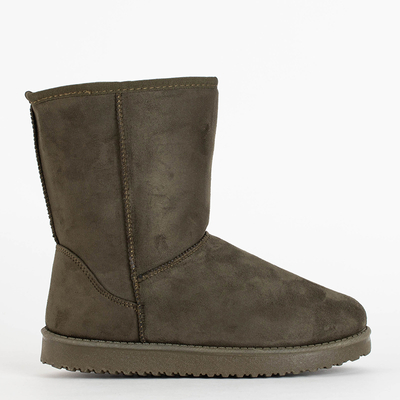 Dark green smooth snow boots Lesledi - Footwear