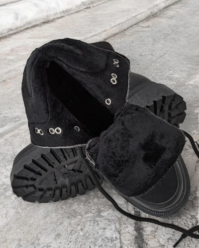 Royalfashion Women's snow boots laced Sololi