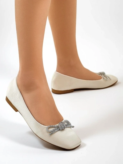Royalfashion Women's ballet flats with a bow and shine Ofenal