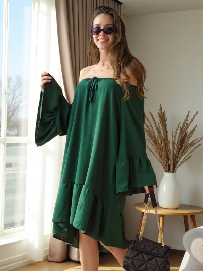 Royalfashion Women's dress a'la Spanish with ruffles oversized