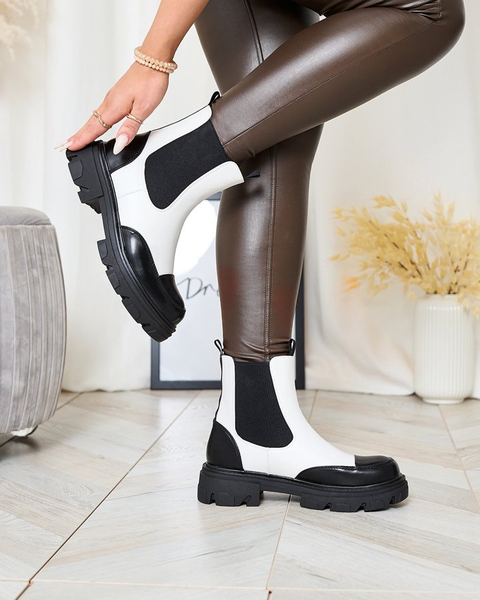 Royalfashion White sieviešu zābaki Userrus