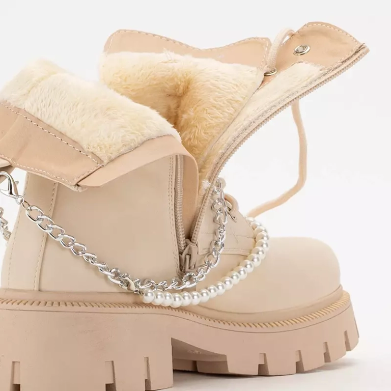 OUTLET Кремовые женские сумки с цепочкой и жемчугом Агсива - Обувь