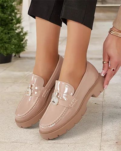 Royalfashion Women's lacquered moccasins Bemies