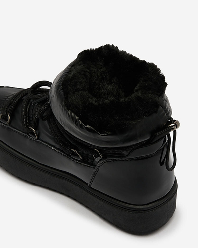 Royalfashion Детские сапоги-скороходы a'la snow boots черного цвета Asifa